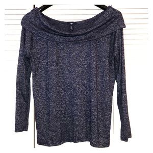 Blue Cowl Neck Sweater